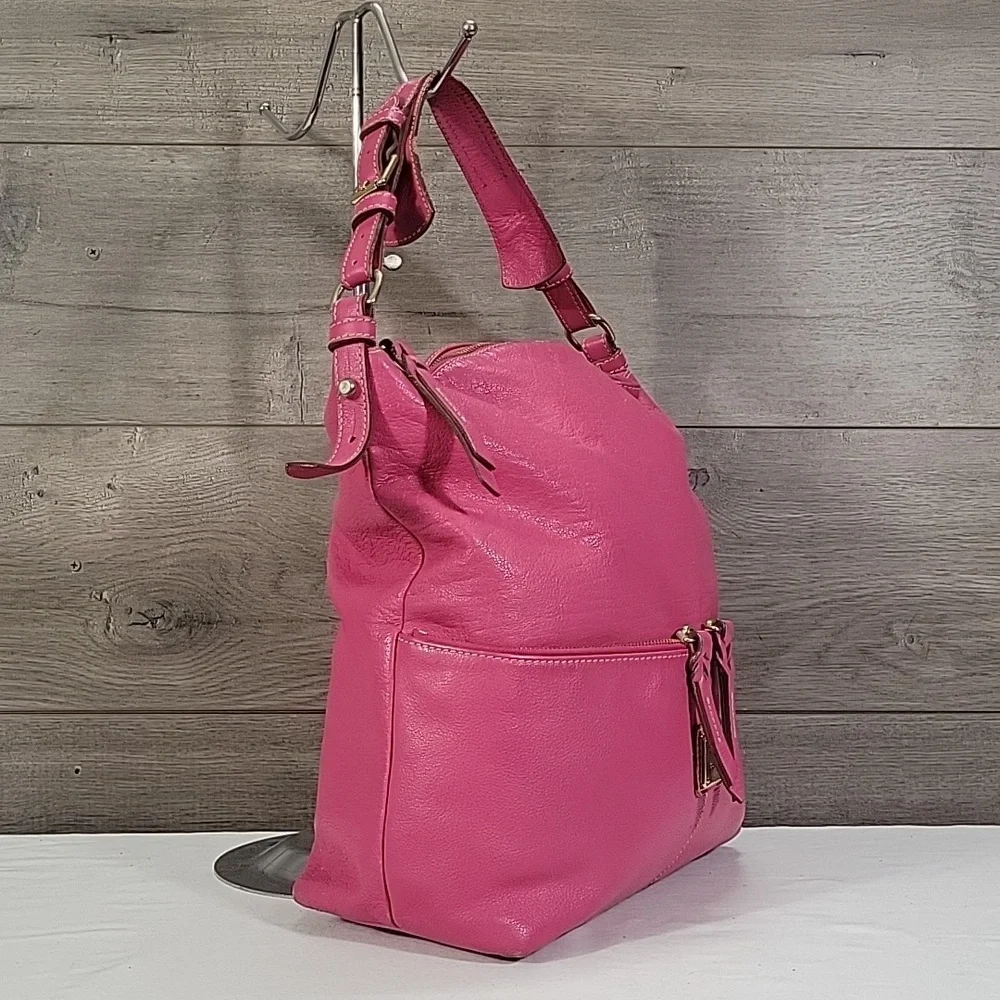 Dooney & Bourke Large Pink Leather Shoulder Bag